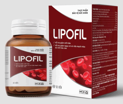 Viên uống Lipofil hỗ trợ giảm mỡ máu