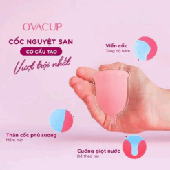 Cốc Nguyệt San Ovacup USA Silicone mềm chống tràn