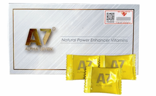 Kẹo A7 Alpha Seven hương chanh tăng cường sinh lý nam chính hãng
