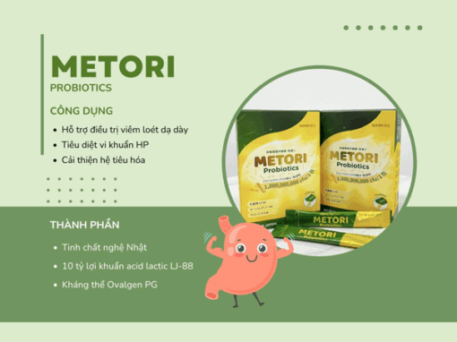 Men vi sinh hỗ trợ dạ dày tiêu hoá Metori