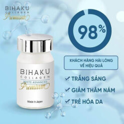 Viên uống trắng da, mờ nám Bihaku Collagen Premium Nhật Bản