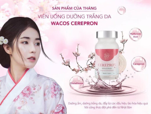 Viên uống dưỡng trắng da Wacos Cerepron Nhật Bản