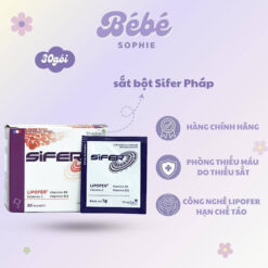 Viên uống Sifer - Hỗ trợ bổ sung sắt dễ hấp thụ cho bà bầu, hộp 30 gói