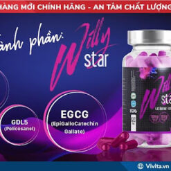 Willy Star Viên Uống Hỗ Trợ Giảm Mỡ Tăng Cơ (Hộp 120 Viên)