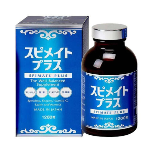 Viên Tảo Xoắn Spirulina Spimate Plus Nhật - Hộp 1200 viên